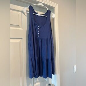 Pink lily blue tiered dress